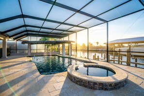 Outdoor pool, a heated pool