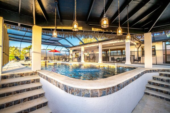 Outdoor pool, a heated pool