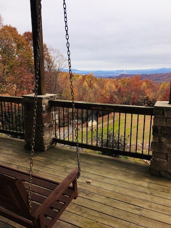 Terrace/patio. Beautiful Long Range Mountain Views, Minutes from Downtown Hendersonville, NC