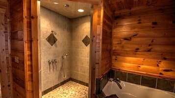 Bathtub, towels, soap