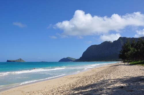 Just a couple houses away from the nicest beach on the island.  