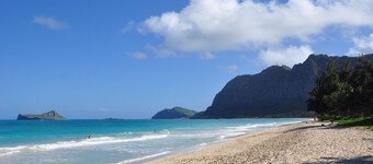 Just a couple houses away from the nicest beach on the island.  
