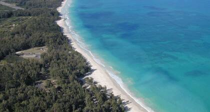 Just a couple houses away from the nicest beach on the island.