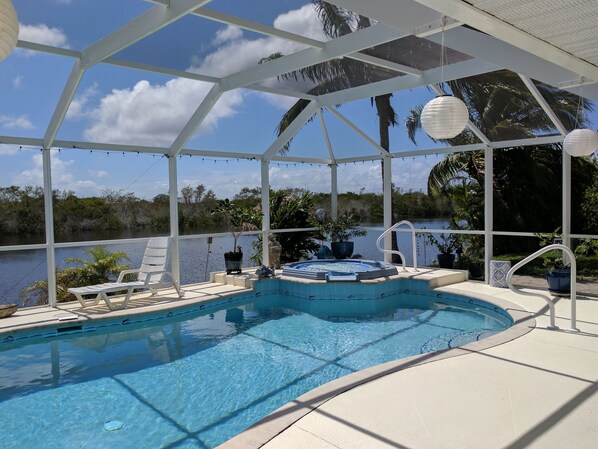 Outdoor pool, a heated pool