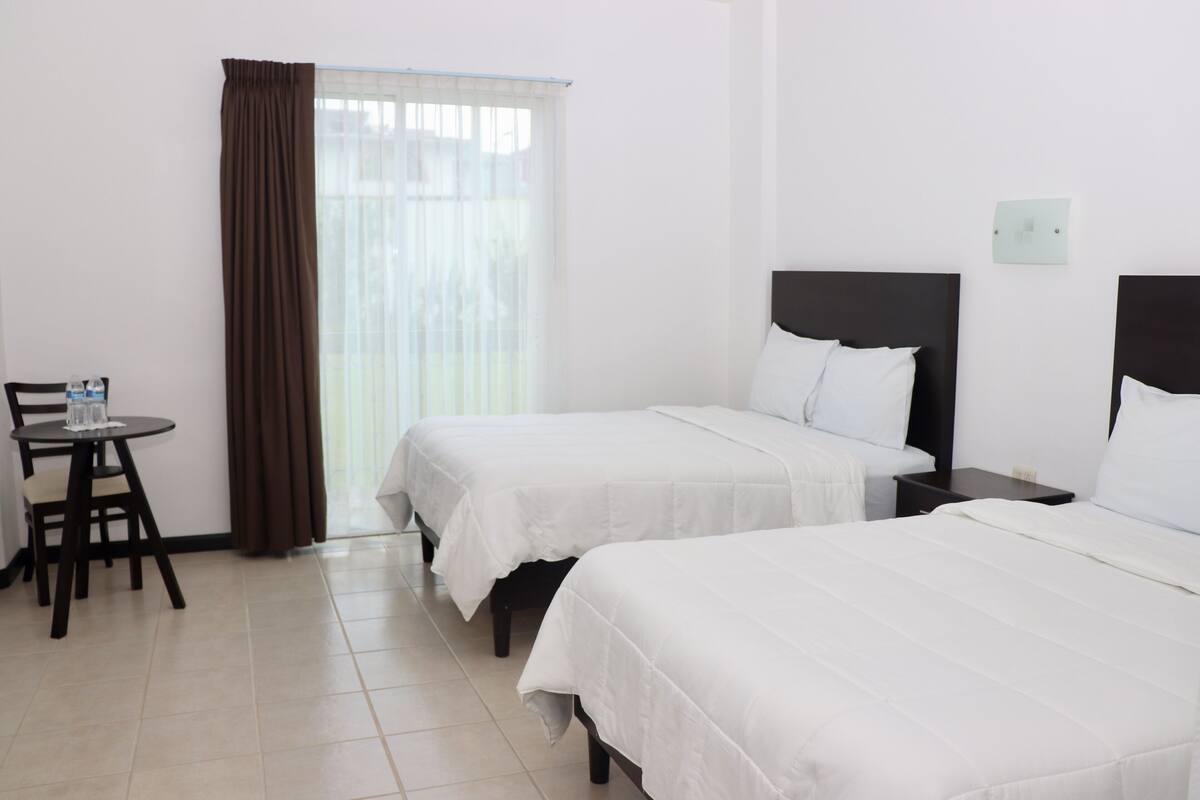 standard room, 2 double beds | 1 bedroom, iron/ironing board, free wifi, bed sheets