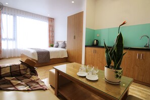Superior Apartment, Multiple Beds | Living area | Flat-screen TV - Gold Summer 2 Hotel (Da Nang)