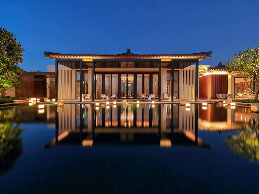 Front of property – evening/night