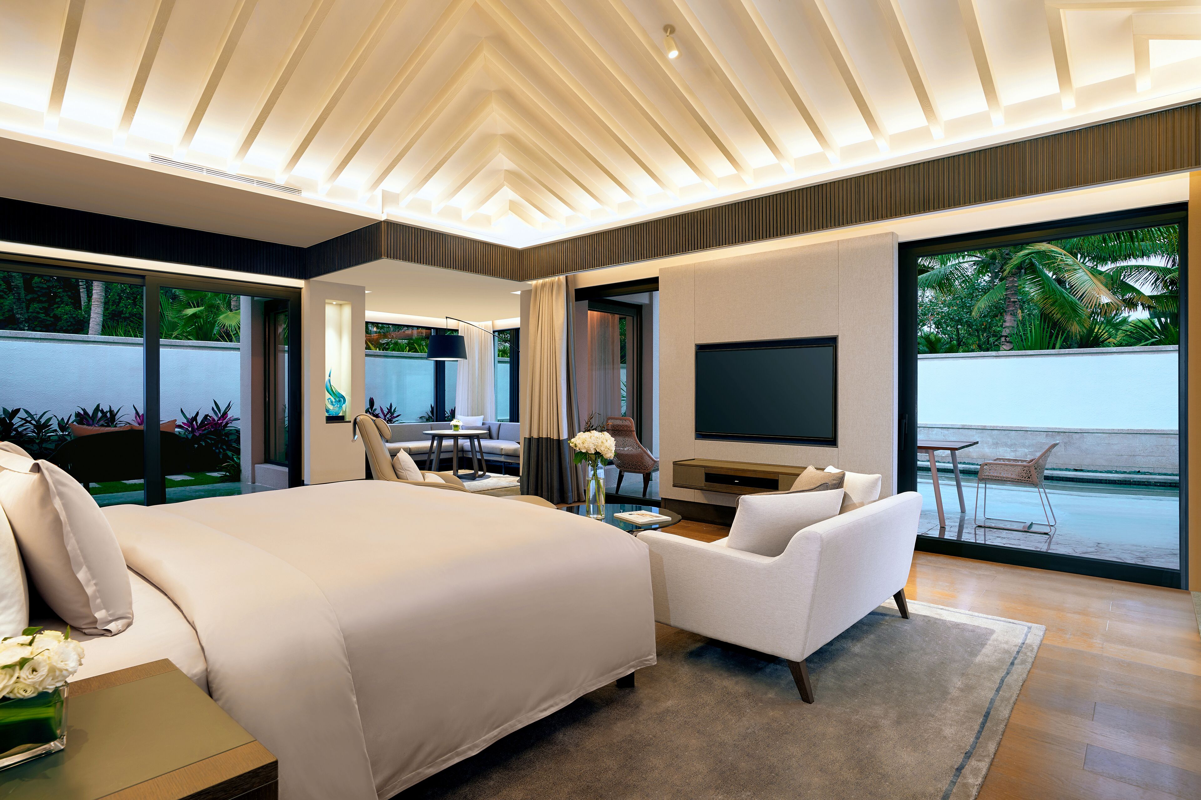 别墅, 1 间卧室 (Pool) | 埃及棉床单、高档床上用品、羽绒被、加厚床垫