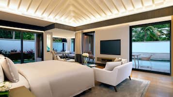 Villa - 1 sovrum (Pool) | Egyptiska bomullslakan, sängtillbehör av högsta kvalitet och duntäcken