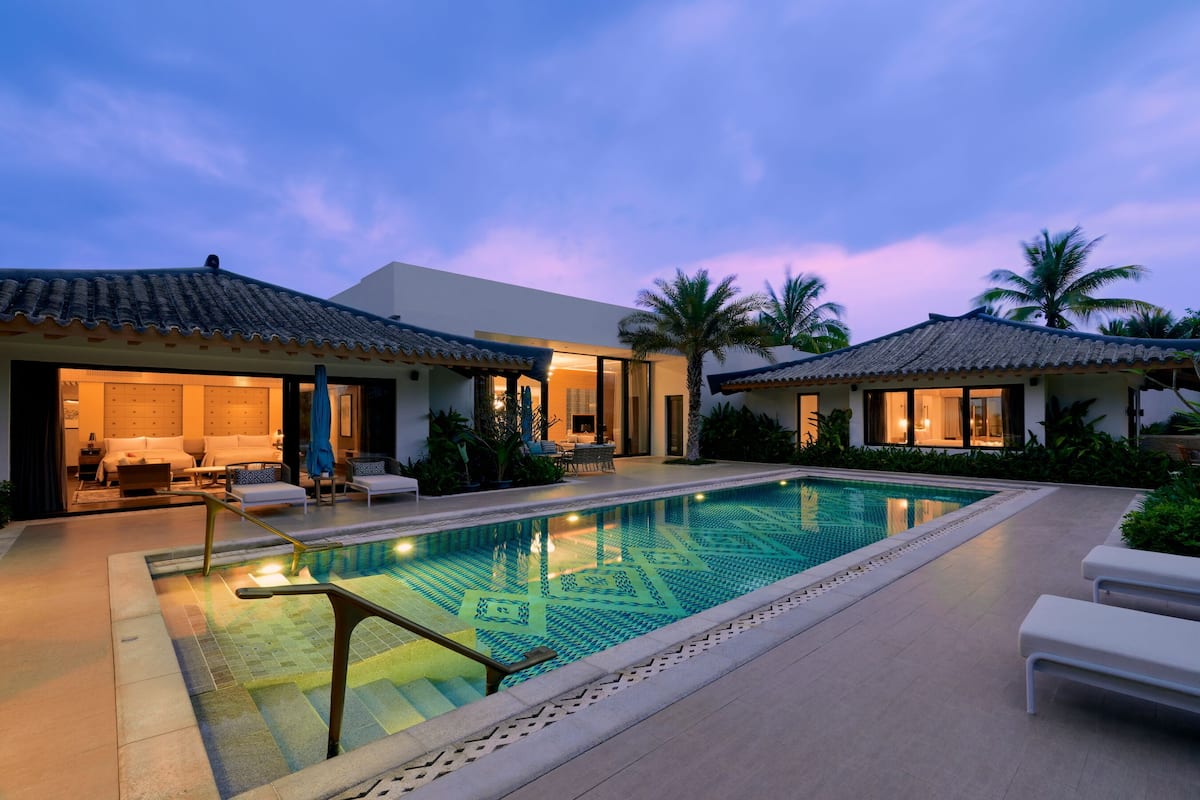 Villa, 3 Bedrooms, Oceanfront | Egyptian cotton sheets, premium bedding, down comforters, pillowtop beds