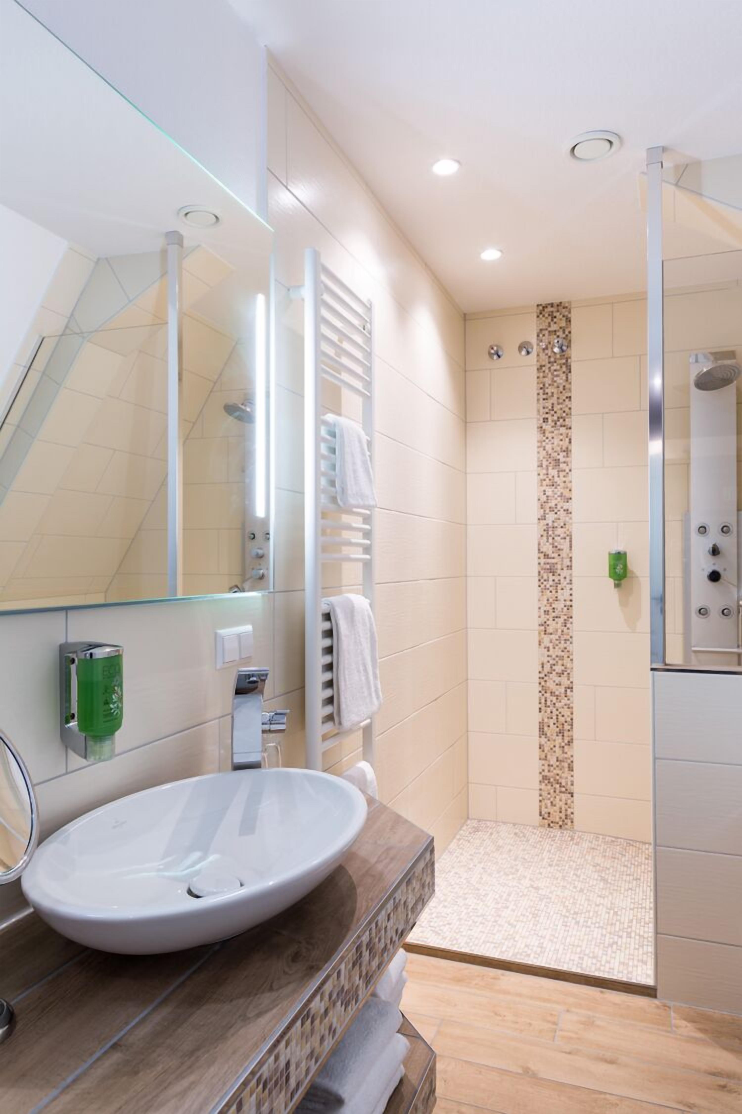 executive double room, 2 single beds, non smoking | bathroom | shower, free toiletries, hair dryer, towels