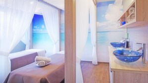 Phòng tắm hơi, phòng xông hơi, trị liệu toàn thân, massage đá nóng 