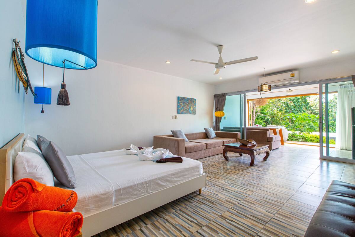 Padel Phangan Suite Pool Side | Safe på rommet, skrivebord, blendingsgardiner og wi-fi (inkludert)
