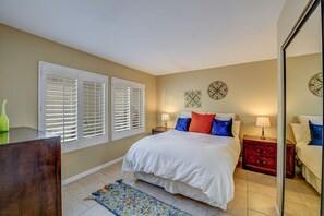 2 bedrooms, iron/ironing board, WiFi, bed sheets