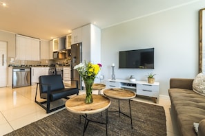 Apartment, 1 Bedroom | Living area | LCD TV - The Apex on Smuts (Johannesburg)