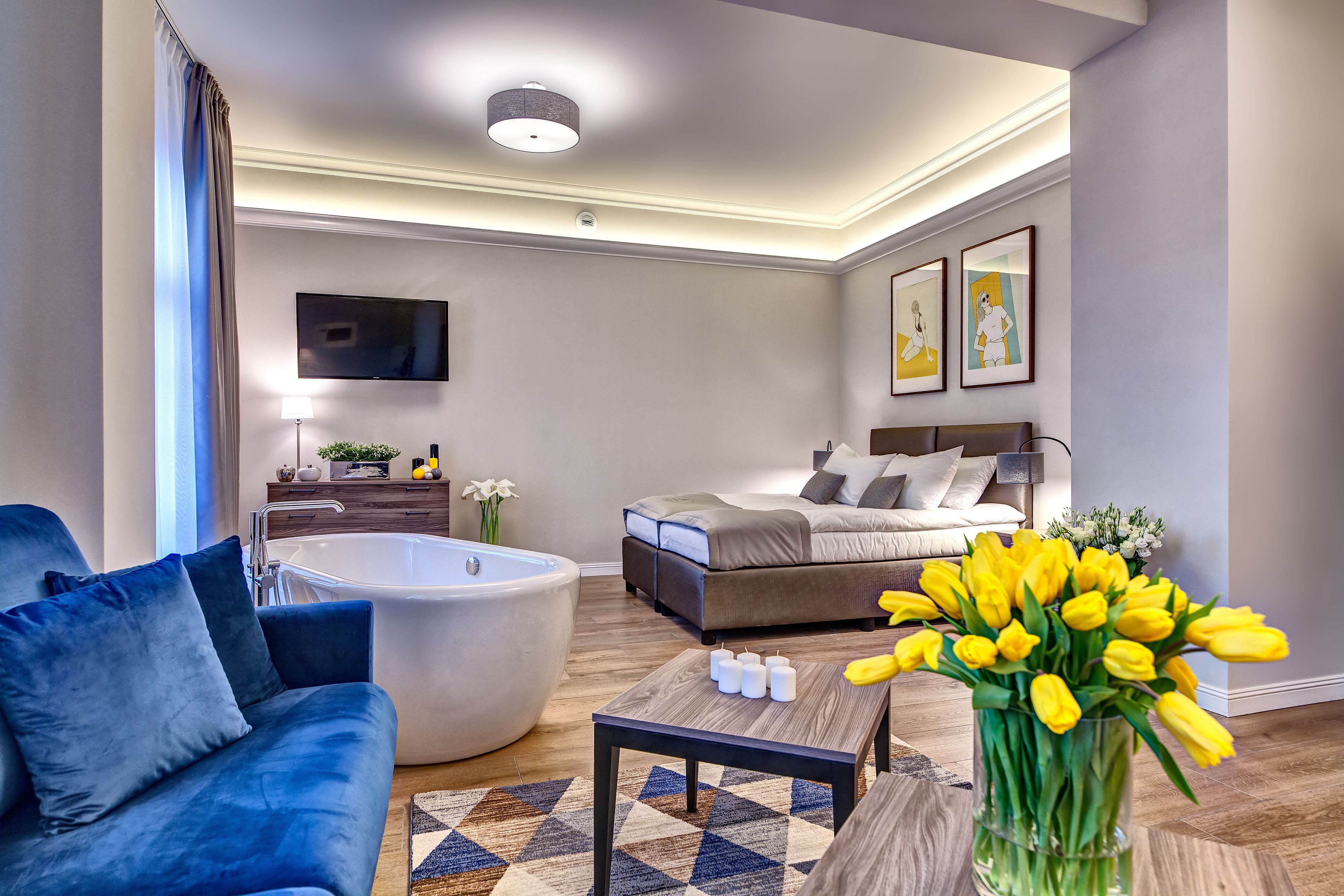 华丽公寓 (with Balcony) | 遮光窗帘、熨斗/熨板、免费 WiFi、床单