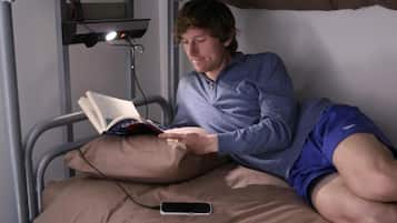 Blackout drapes, free WiFi, bed sheets