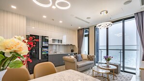 Deluxe Apartment, 2 Bedrooms | Living area - Zahoo House - Vinhomes Golden River (Ho Chi Minh City)