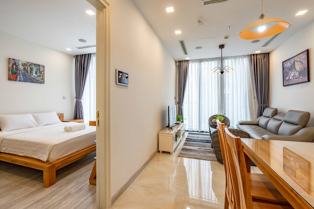 Standard-Apartment, 1 Schlafzimmer | Hochwertige Bettwaren, Schreibtisch, Verdunkelungsvorhänge