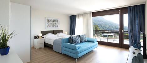 Estudio Confort, junto al lago | 1 habitación, ropa de cama de alta calidad y edredón