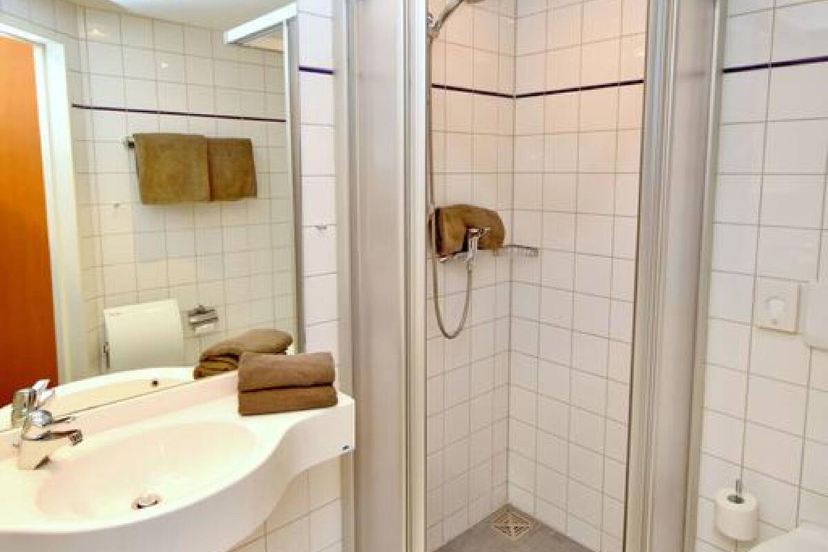 free toiletries, hair dryer, towels