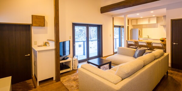 Flat-screen TV, Netflix, DVD player