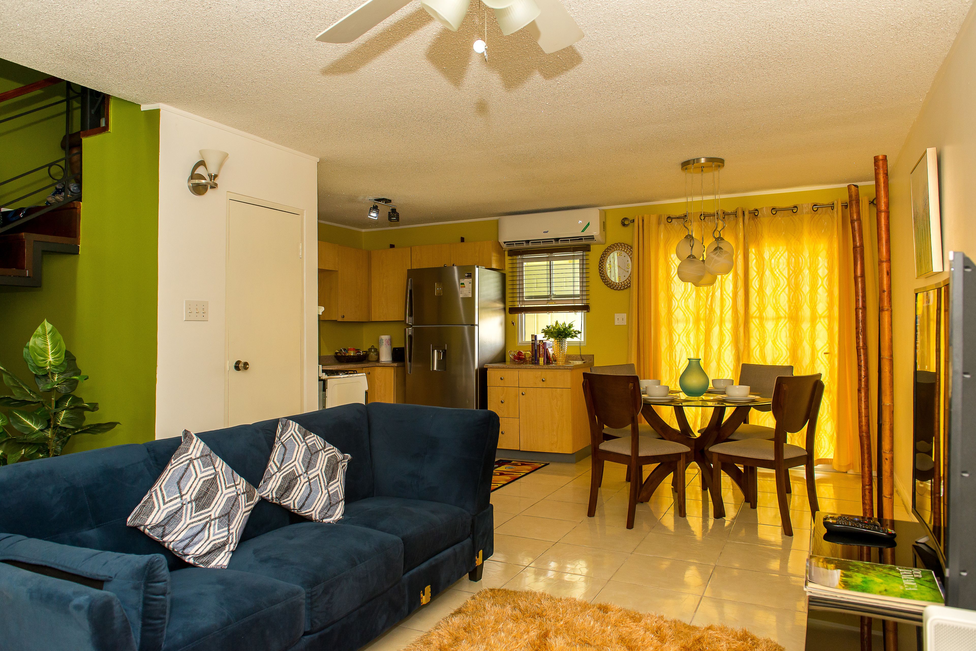 Family Villa, 2 Bedrooms | Living room | 50-inch flat-screen TV with cable channels, TV, DVD player