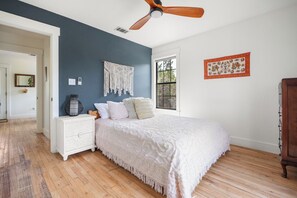 2 bedrooms, iron/ironing board, travel crib, WiFi