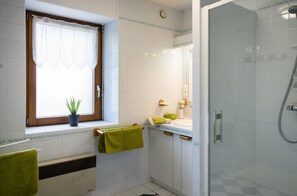 Combined shower/bathtub, hair dryer, toilet paper - GITE 3 EPIS BETWEEN LAMBALLE AND PLANCOET FOR 8 PERSONS (saint denoual)
