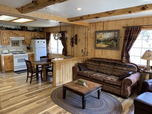 Smart TV, fireplace, streaming services