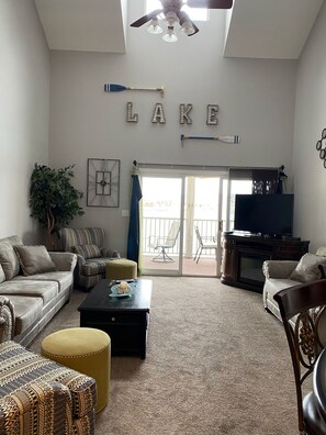 TV, DVD player, stereo