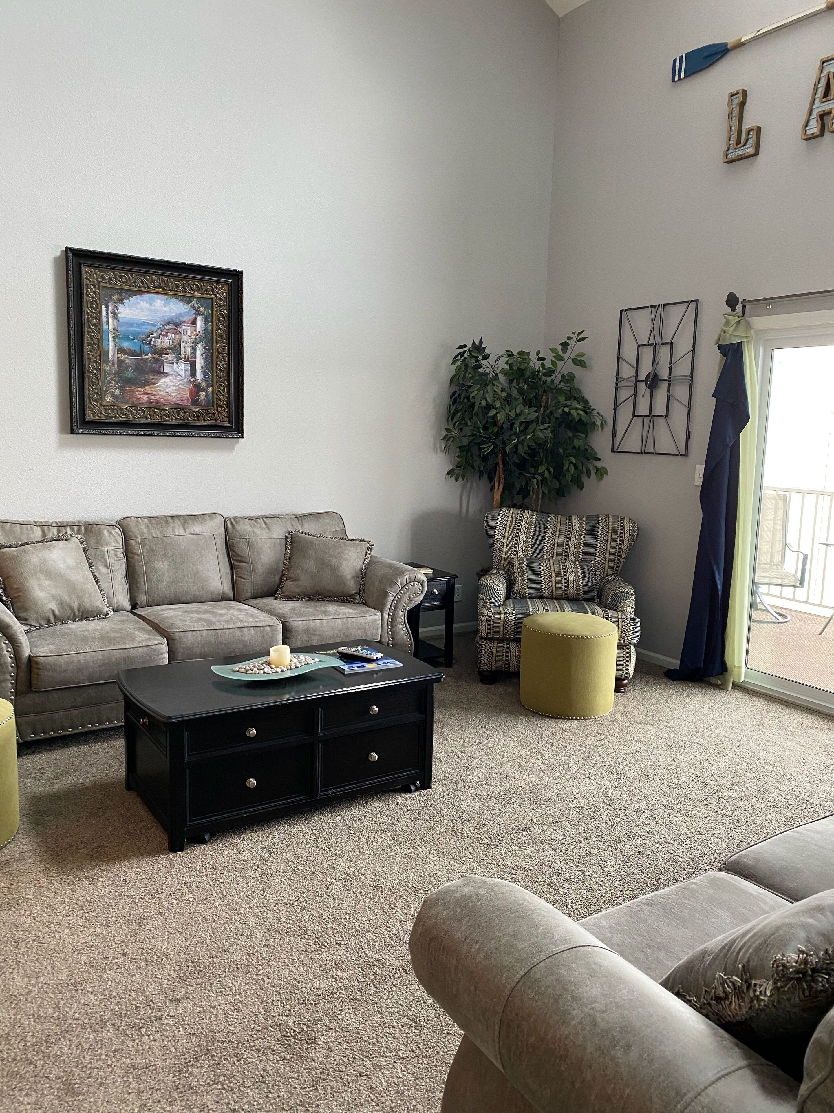 TV, DVD player, stereo