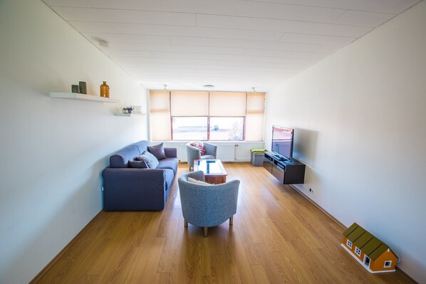Apartment, 3 Bedrooms | Living area | Flat-screen TV, Netflix - Lágholt apartments (Stykkisholmur)