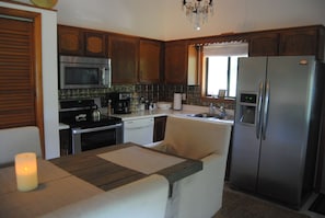 Fridge, microwave, oven, stovetop - The" Hawks Nest" offers the Best Views In The Valley (Maggie Valley)