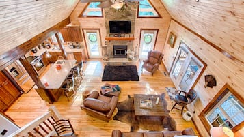 Televisio, takka, DVD-soitin