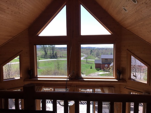 Golden Dunes Luxury Log Home Overlooking Lake Michigan