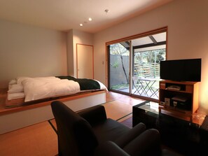 Japanese Style Room with Private Indoor Spa Tub, HOTARU, HOSHI, Type C | Premium bedding, in-room safe, individually decorated - Shikinomori Shibian (Satsuma)