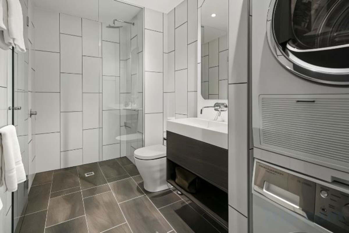 Bathroom | Shower, free toiletries, hair dryer, towels