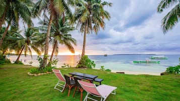 Private beach, white sand