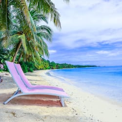 Private beach, white sand