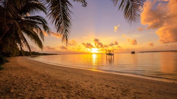 Private beach, white sand