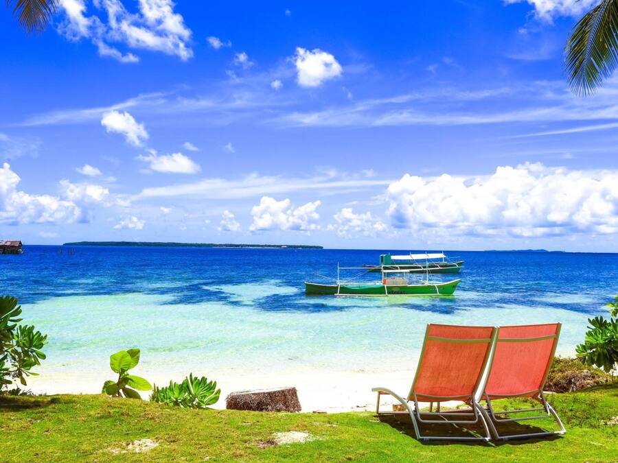 Private beach, white sand