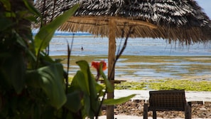 Private beach, beach massages, beach bar