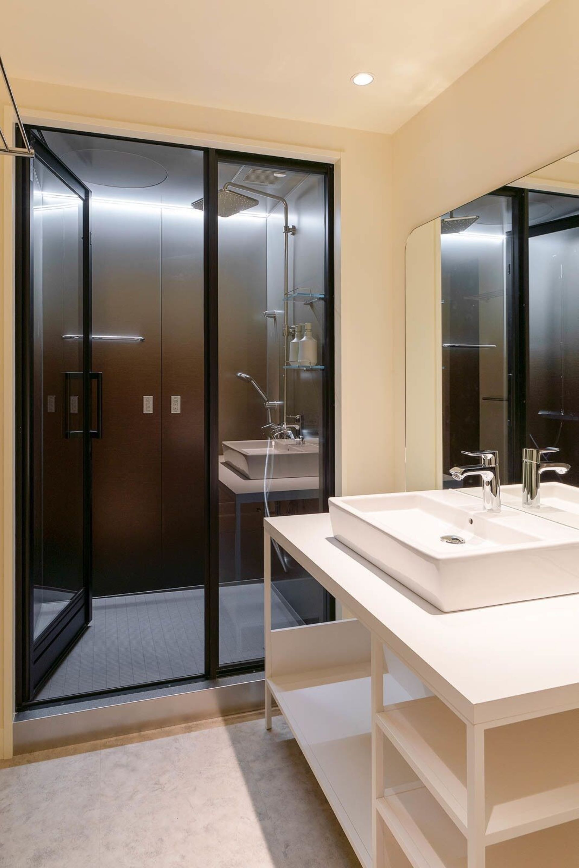 kitahama atelier | bathroom | shower, rainfall showerhead, free toiletries, hair dryer