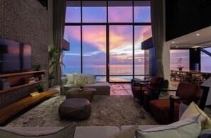 3 Bedrooms Villa | Living area | 40-inch flat-screen TV with satellite channels, TV - Villa U (Koh Samui)