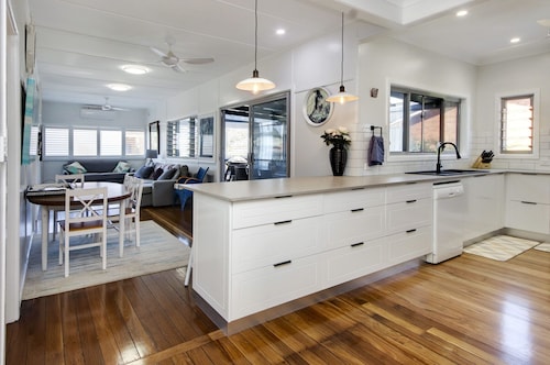 Very comfortable, pet friendly home located a short stroll from the beach...