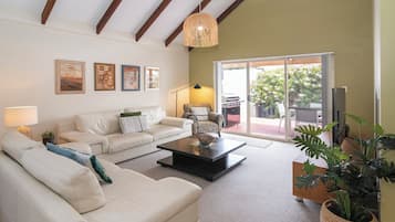 Flat-screen TV, DVD player