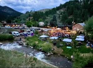 small park/town square: live music in summer - River/Mountain Getaway-Private, Large,In-Law Suite (Jamestown)