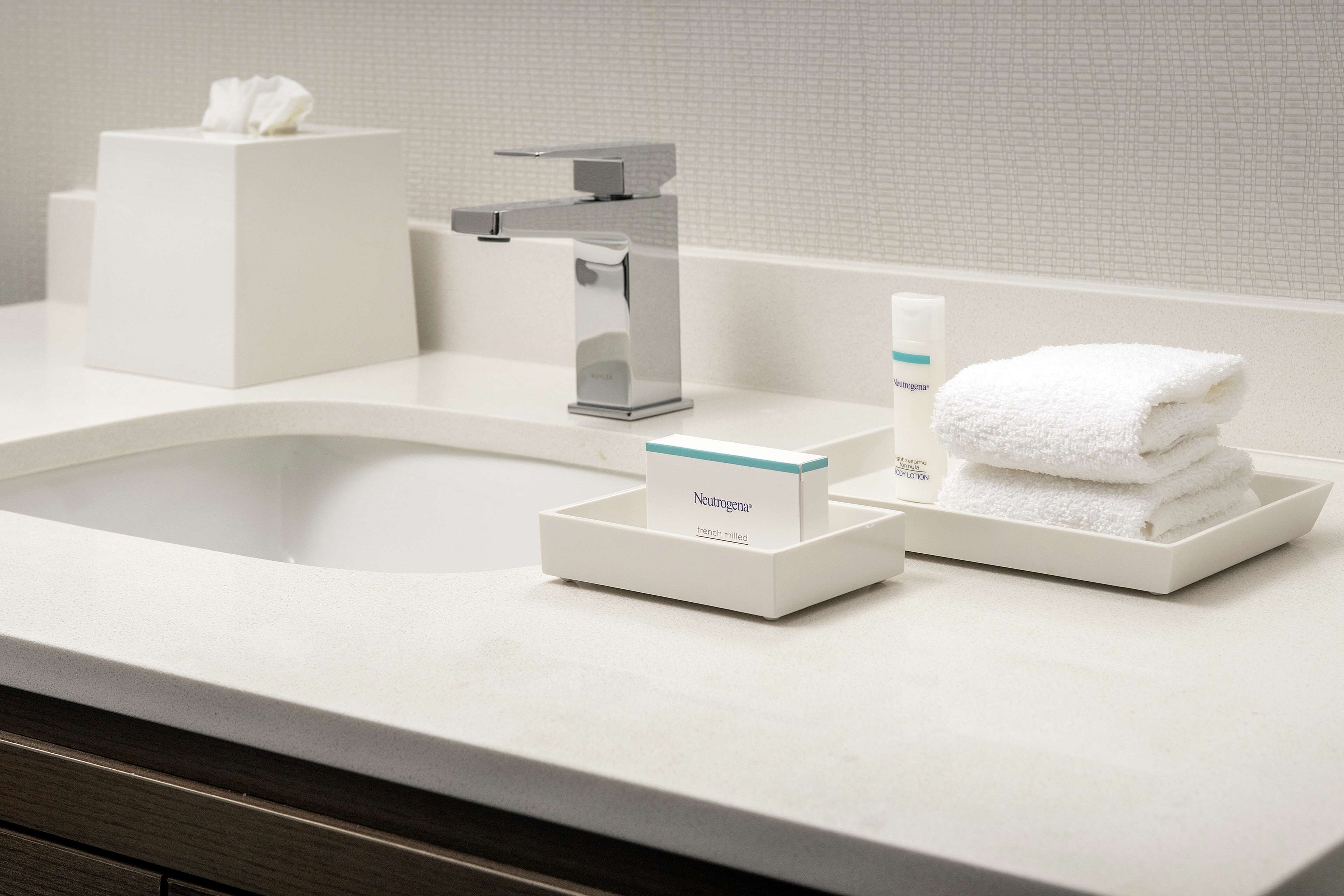 desk, laptop workspace, blackout curtains, iron/ironing board