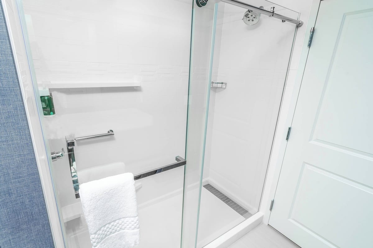 free toiletries, hair dryer, towels, soap